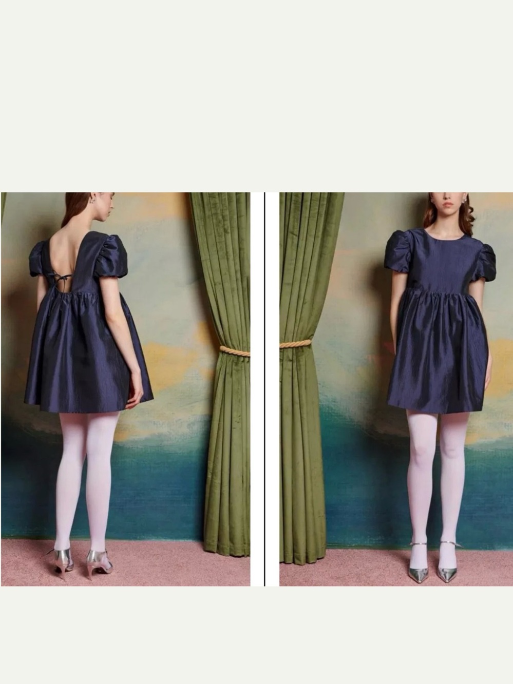 Sister Jane jacquard mini dress in midnight navy Size 12